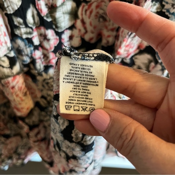 Billabong Floral Long-sleeved Vee Neck Beach Sun Dress Size Small/Med GUC - Picture 7 of 13